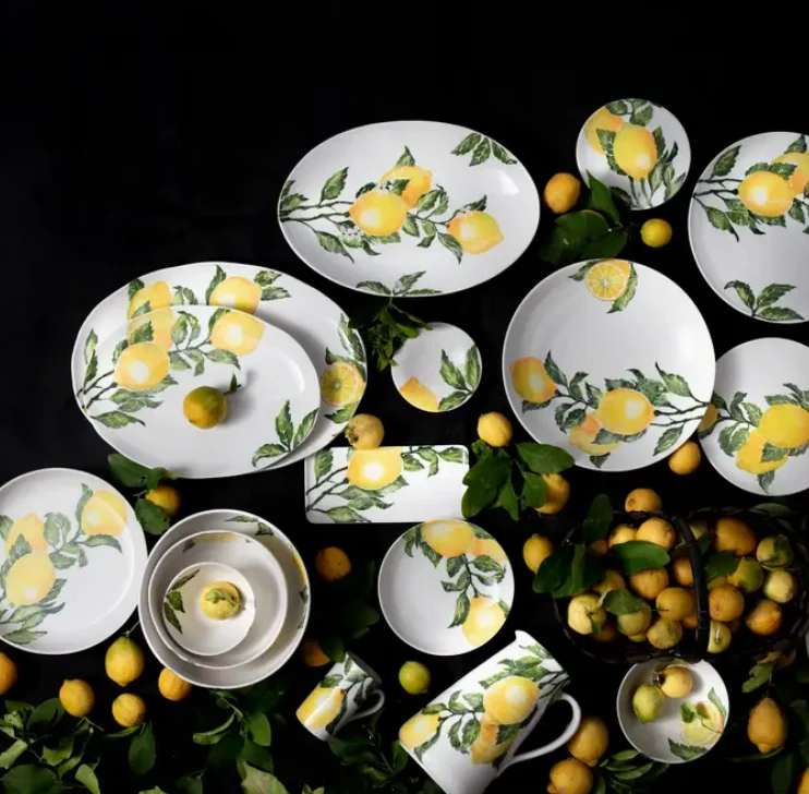 Bliss Home Dinner Plate, Lemons - Image 4