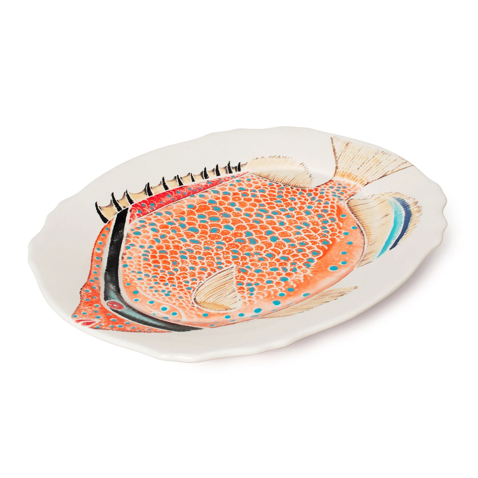 Bliss Home Fantastical Fish Douwing Princess Oval Serving Platter - Image 2