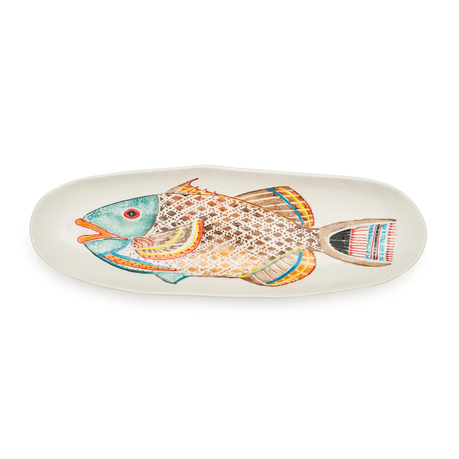 Bliss Home Fantastical Fish Long Oval Shallow Serving Platter