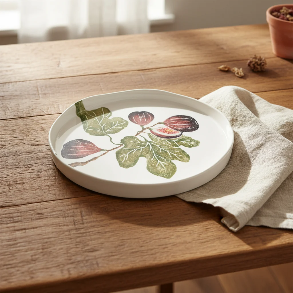 Bliss Home Fig Round Shallow Serving Platter - Image 3