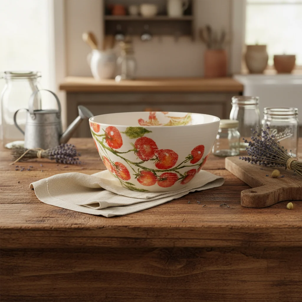 Bliss Home Large Salad Bowl, Vine Tomatoes - Image 5