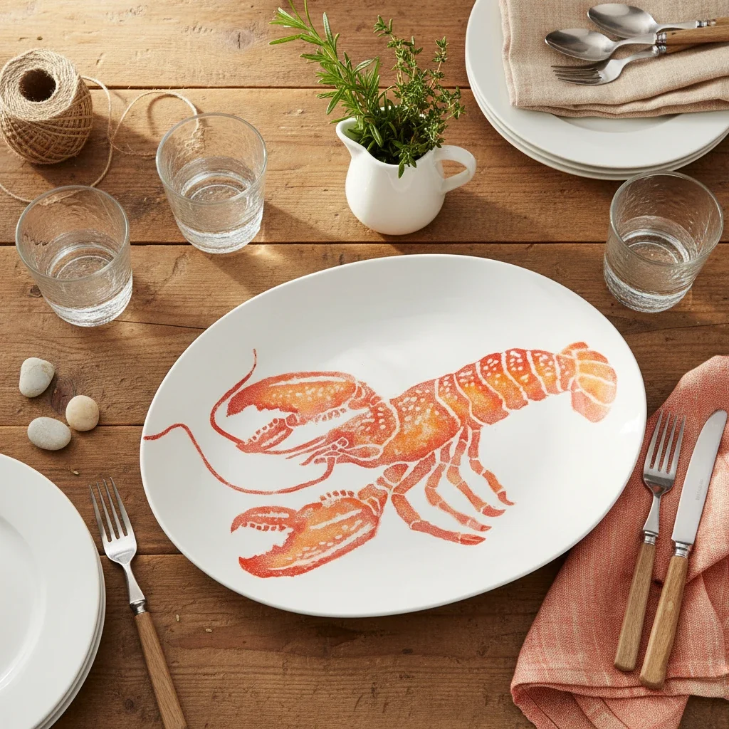 Bliss Home Extra Large Oval Serving Platter, Lobster - Image 3