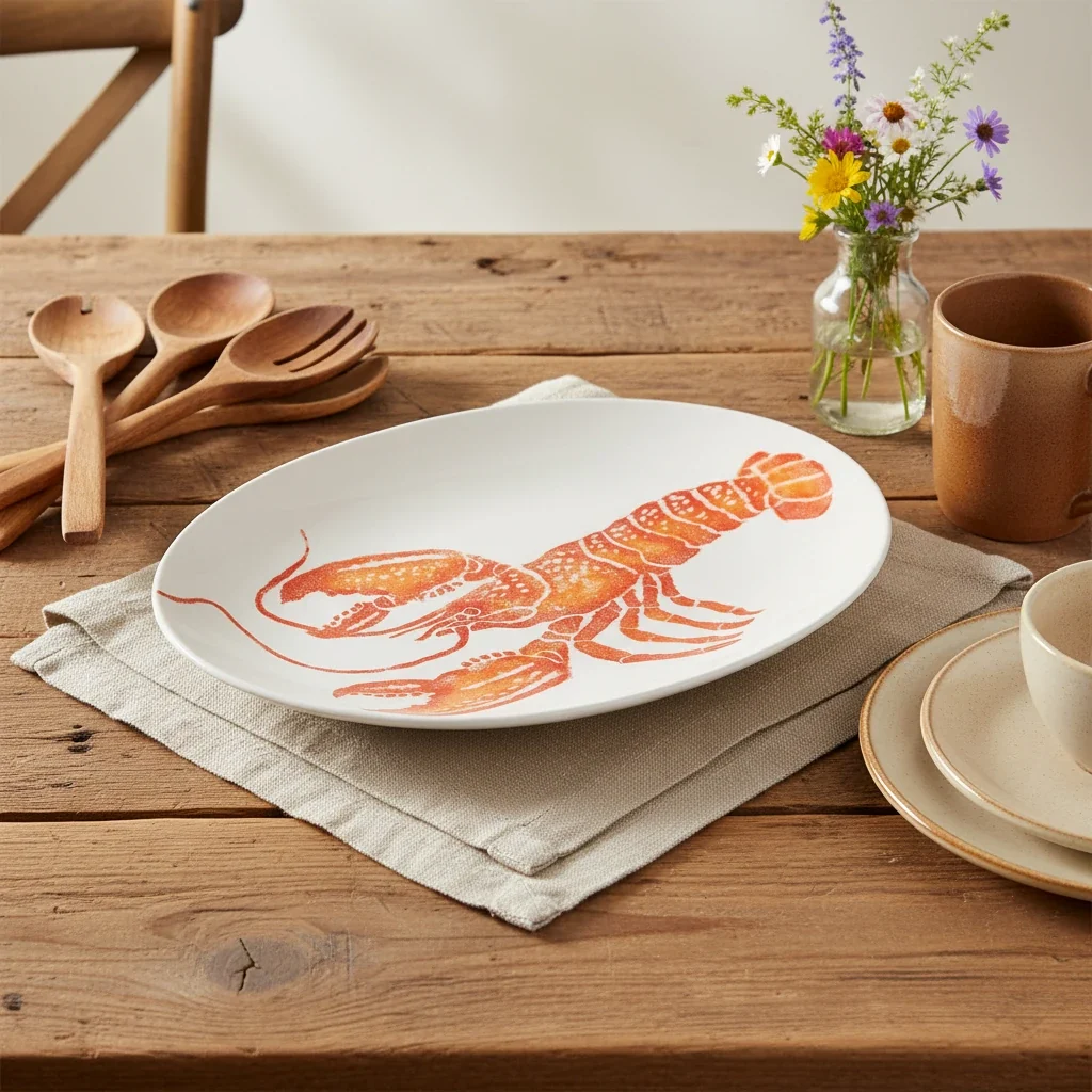 Bliss Home Extra Large Oval Serving Platter, Lobster - Image 5