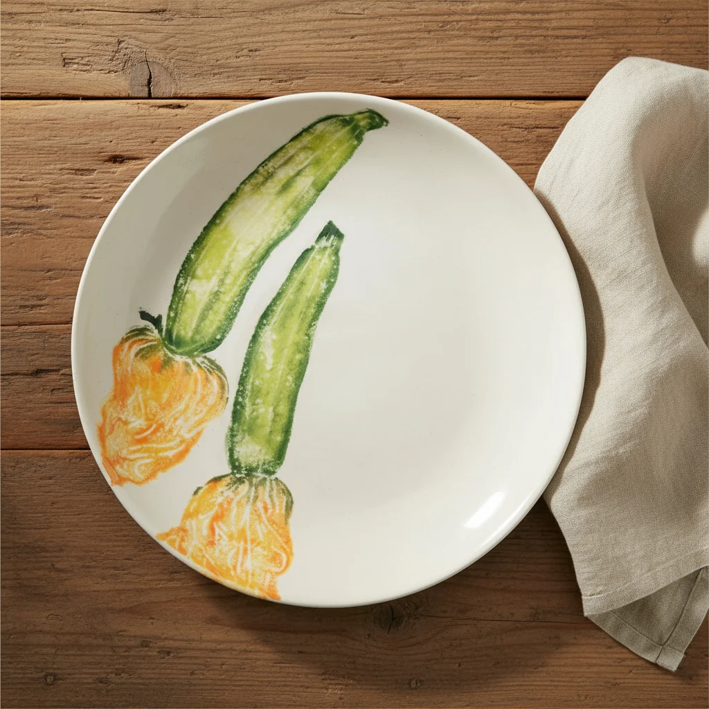 Bliss Home Supper Bowl, Courgette Flowers - Image 3