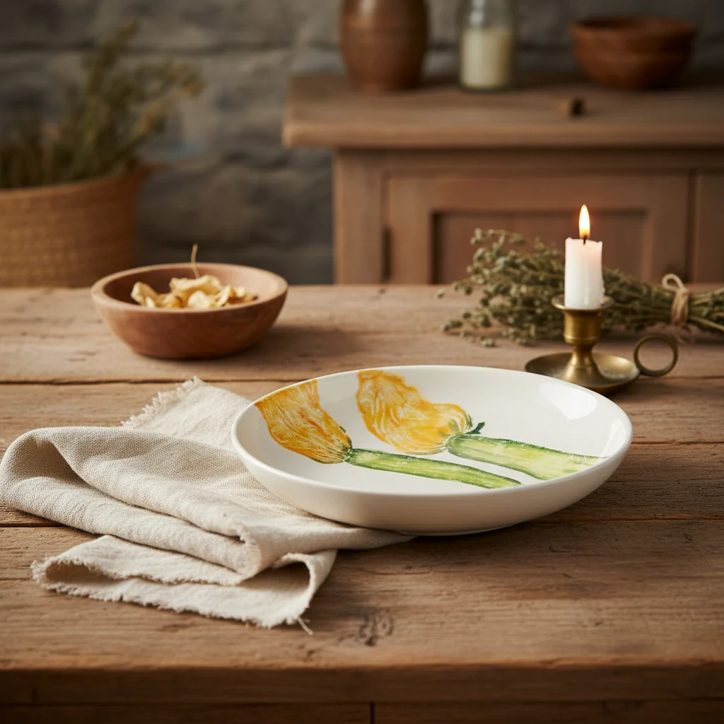 Bliss Home Supper Bowl, Courgette Flowers - Image 4