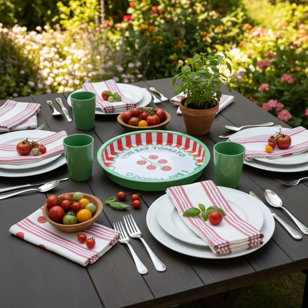 Bon Appetit Tomato Deep-Well Mini Serving Tray, Green - Image 4