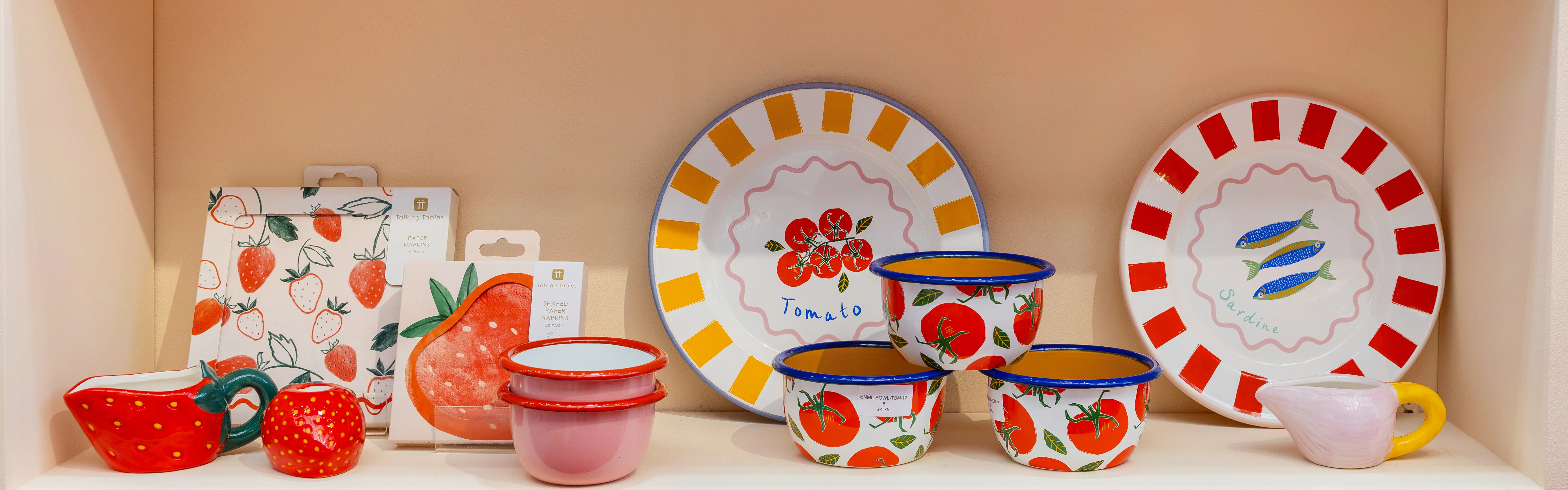 Talking Tables Bon Appetit Tomatoes Enamel Dinner Plate, (25CM) - Image 8
