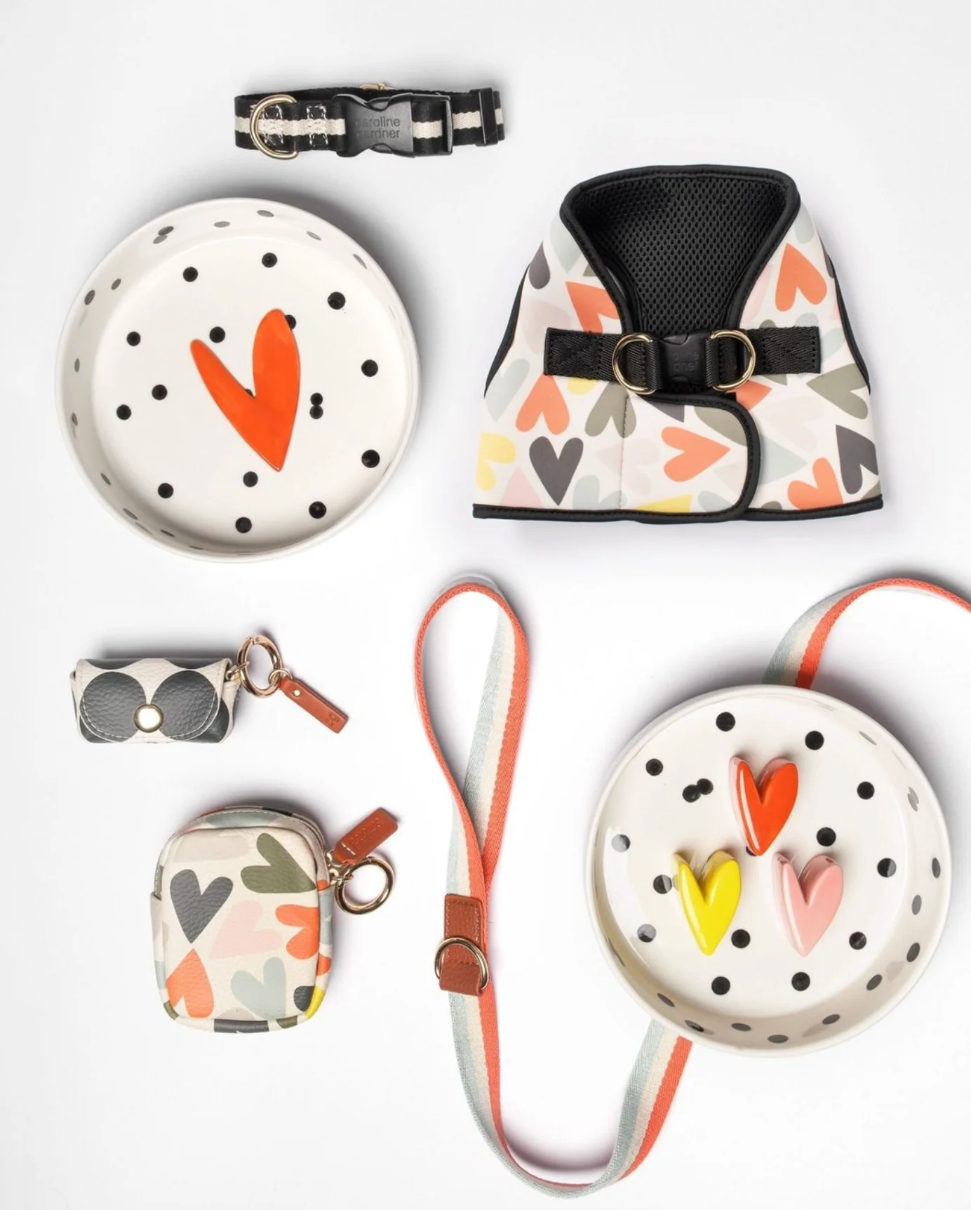 Caroline Gardner Dog Harness, Hearts - Image 8