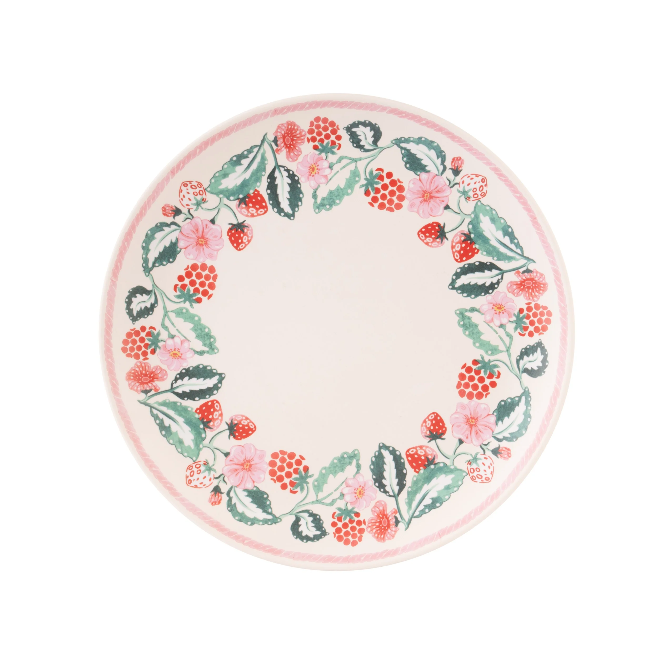 Cath Kidston Raspberry Melamine Picnic Dinner Plates (Set Of 4)