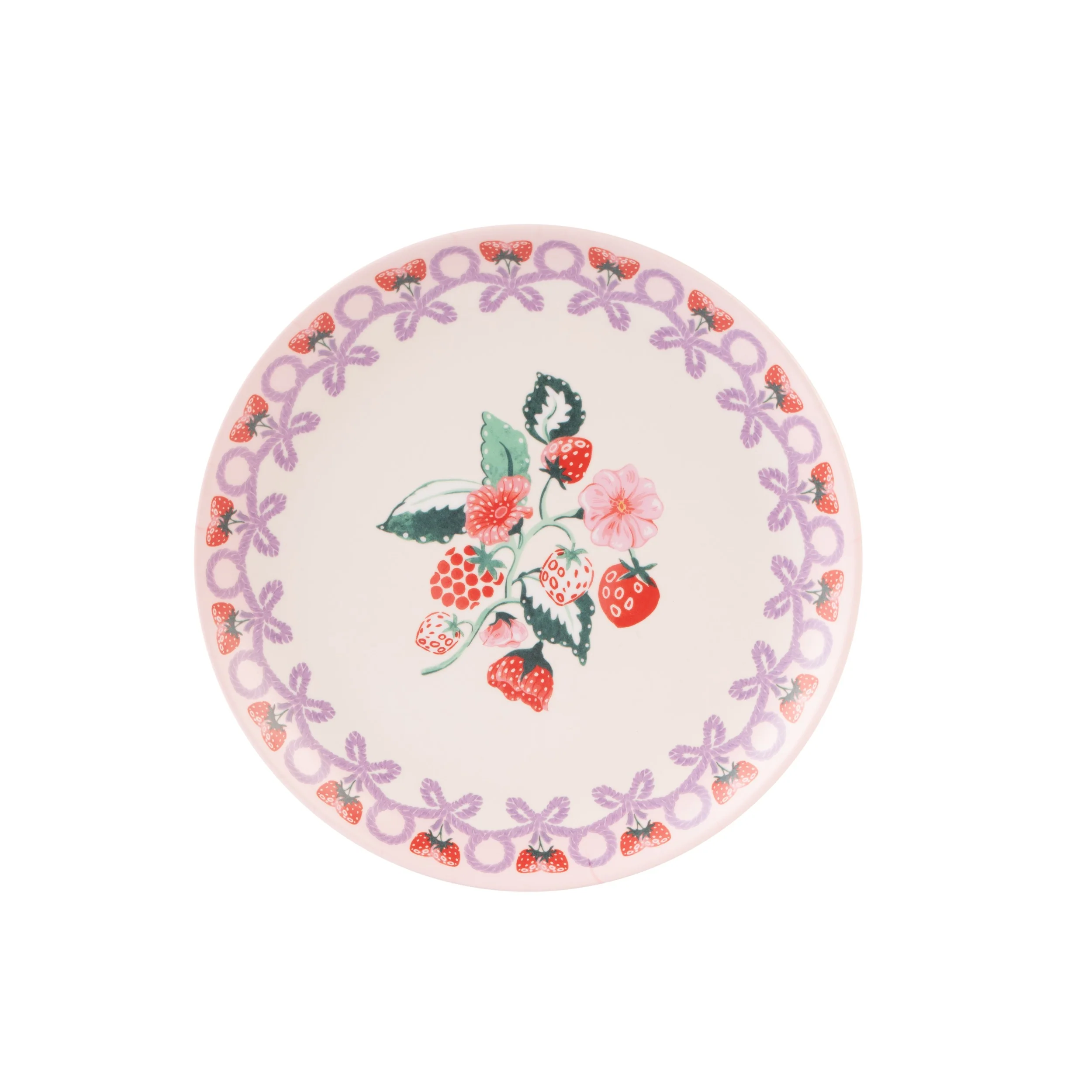 Cath Kidston Raspberry Melamine Picnic Side Plates (Set Of 4)