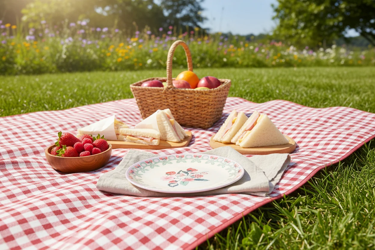 Cath Kidston Raspberry Melamine Picnic Side Plates (Set Of 4) - Image 4