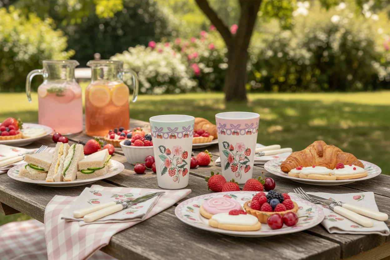 Cath Kidston Raspberry Melamine Tumblers (Set Of 4) - Image 2