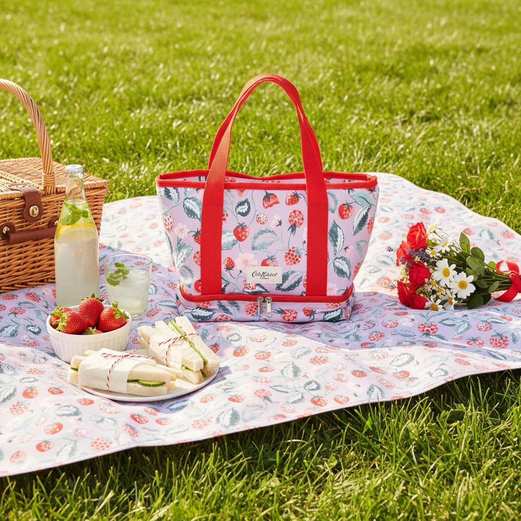 Cath Kidston Raspberry Small Tote Lunch Bag - Image 3