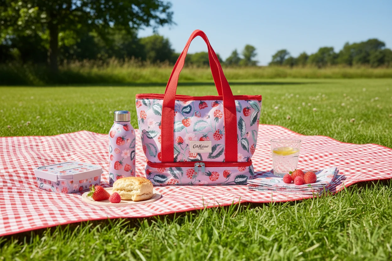 Cath Kidston Raspberry Small Tote Lunch Bag - Image 4
