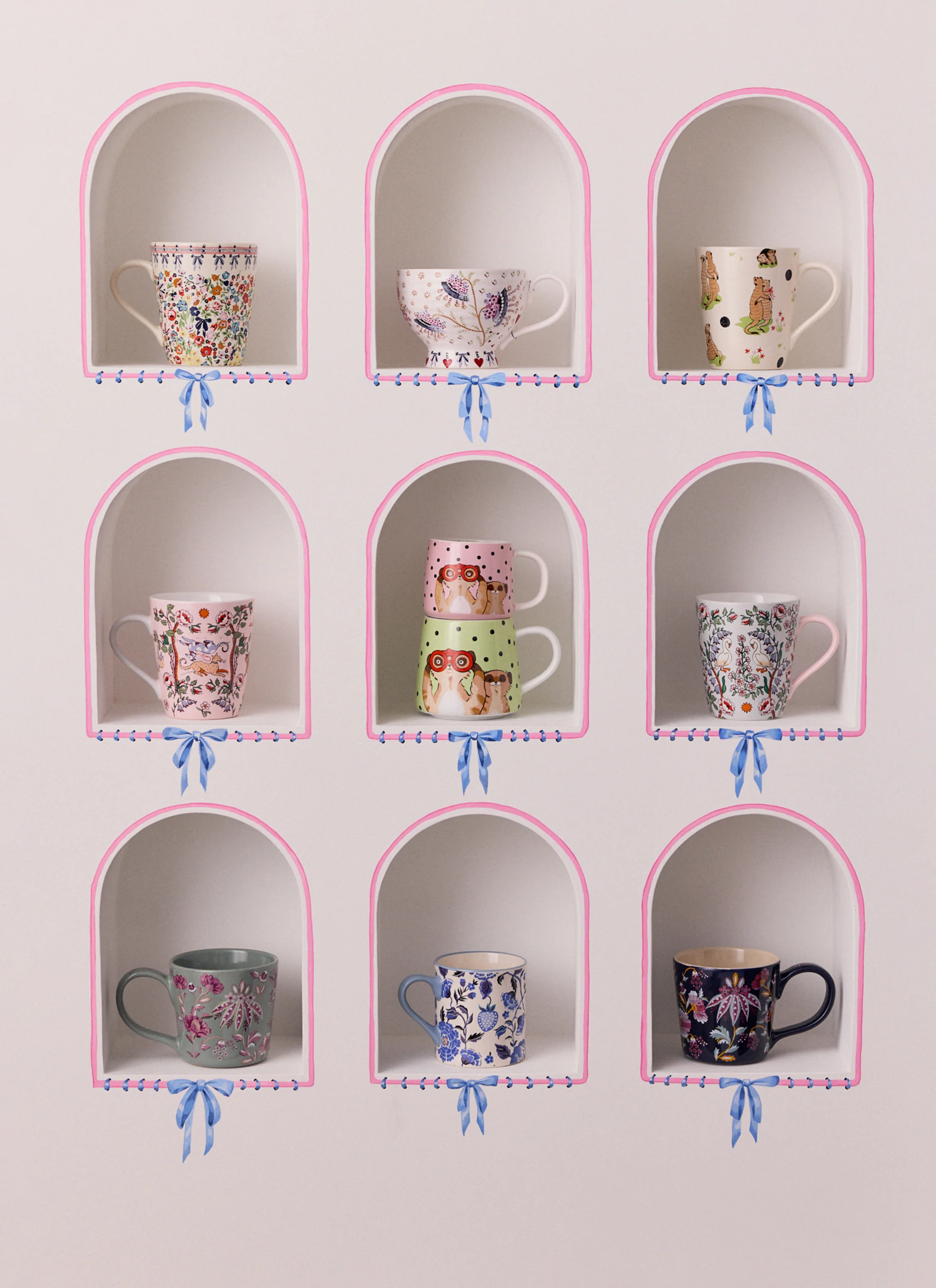 Cath Kidston Stanley Mug, Harmony Ditsy Bow - Image 4