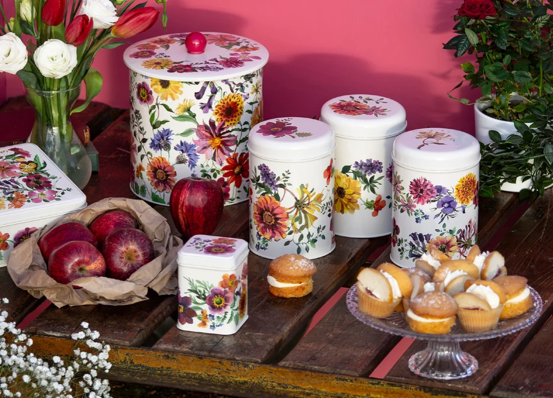 Emma Bridgewater Round Storage Canisters, Garden Flowers (Set Of 3) - Image 4