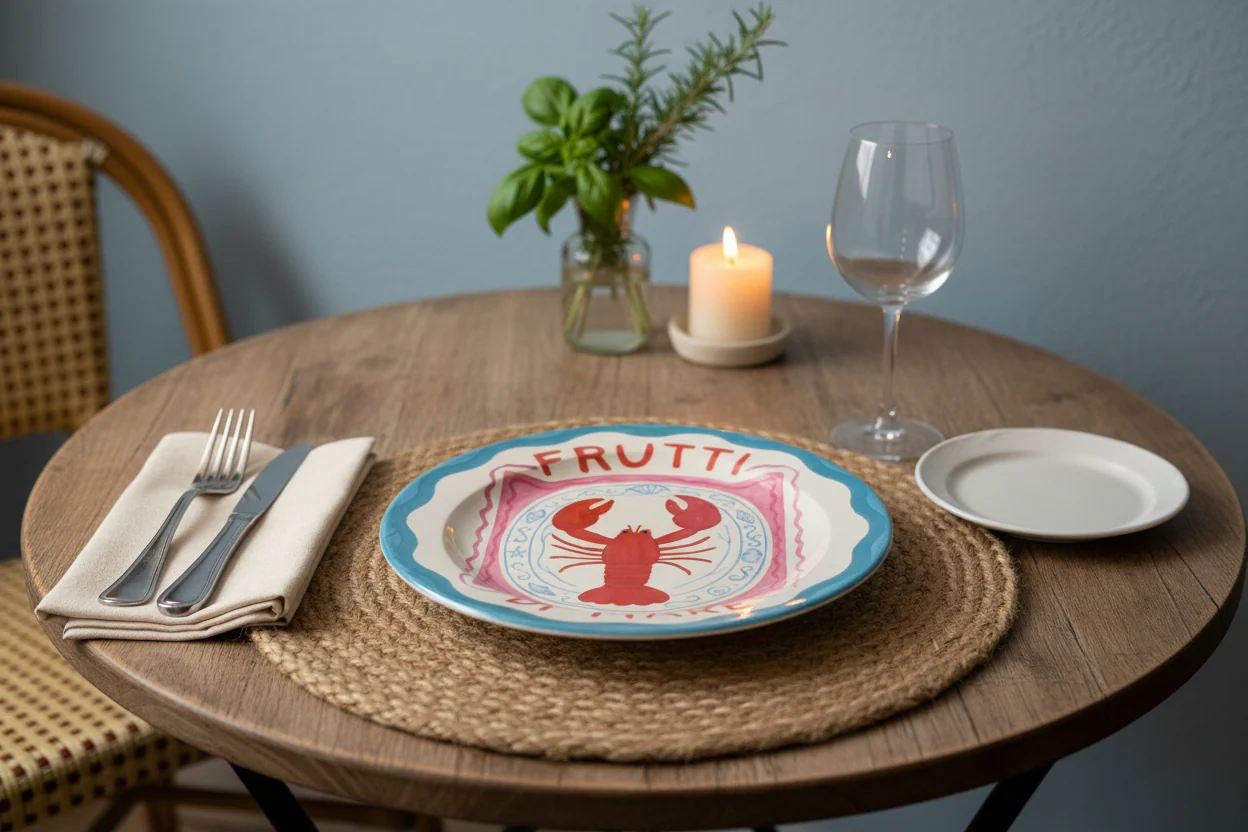 Frutti Di Mare Lobster Ceramic Dinner Plate By Ms Doodle - Image 3