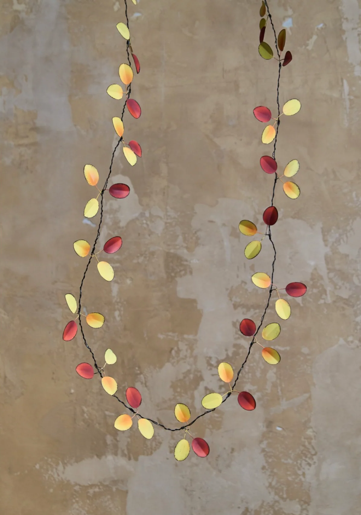 Handmade Metal LED Fairy Lights,Autumn Eucalyptus (Battery Operated) - Image 2
