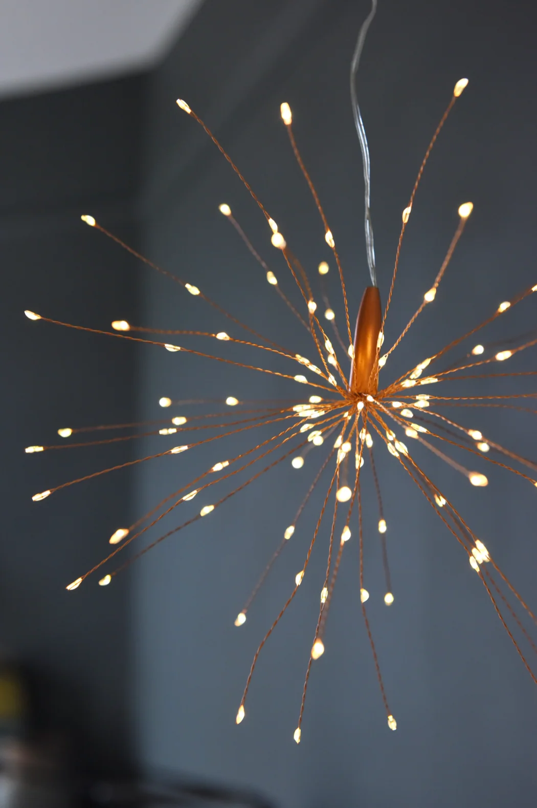 Hanging Starburst LED Fairy Light Copper (Battery Operated) - Image 5