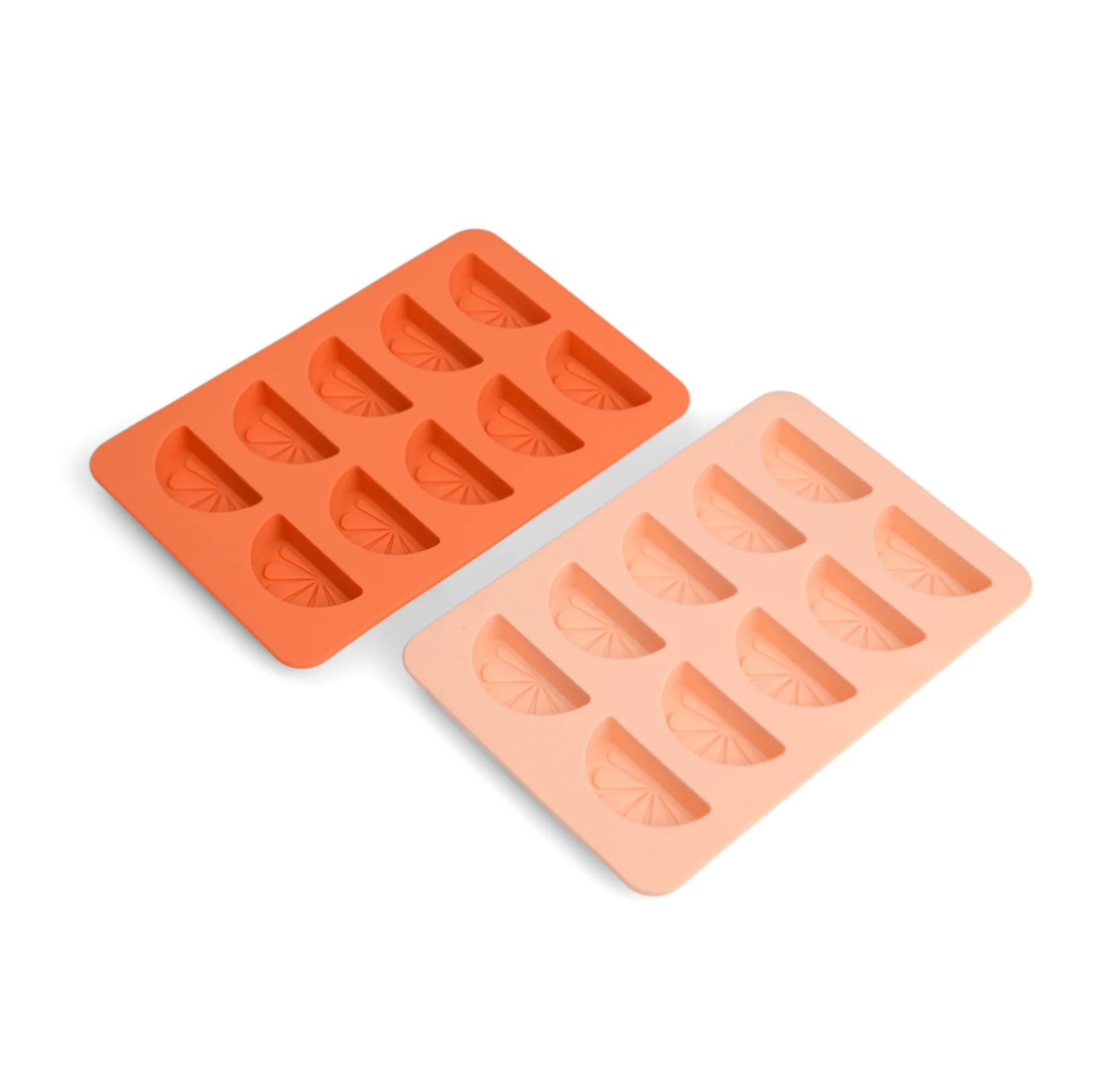 Here's How Dotty Citrus  Wedge Ice Tray, Orange & Blush Pink - Image 4