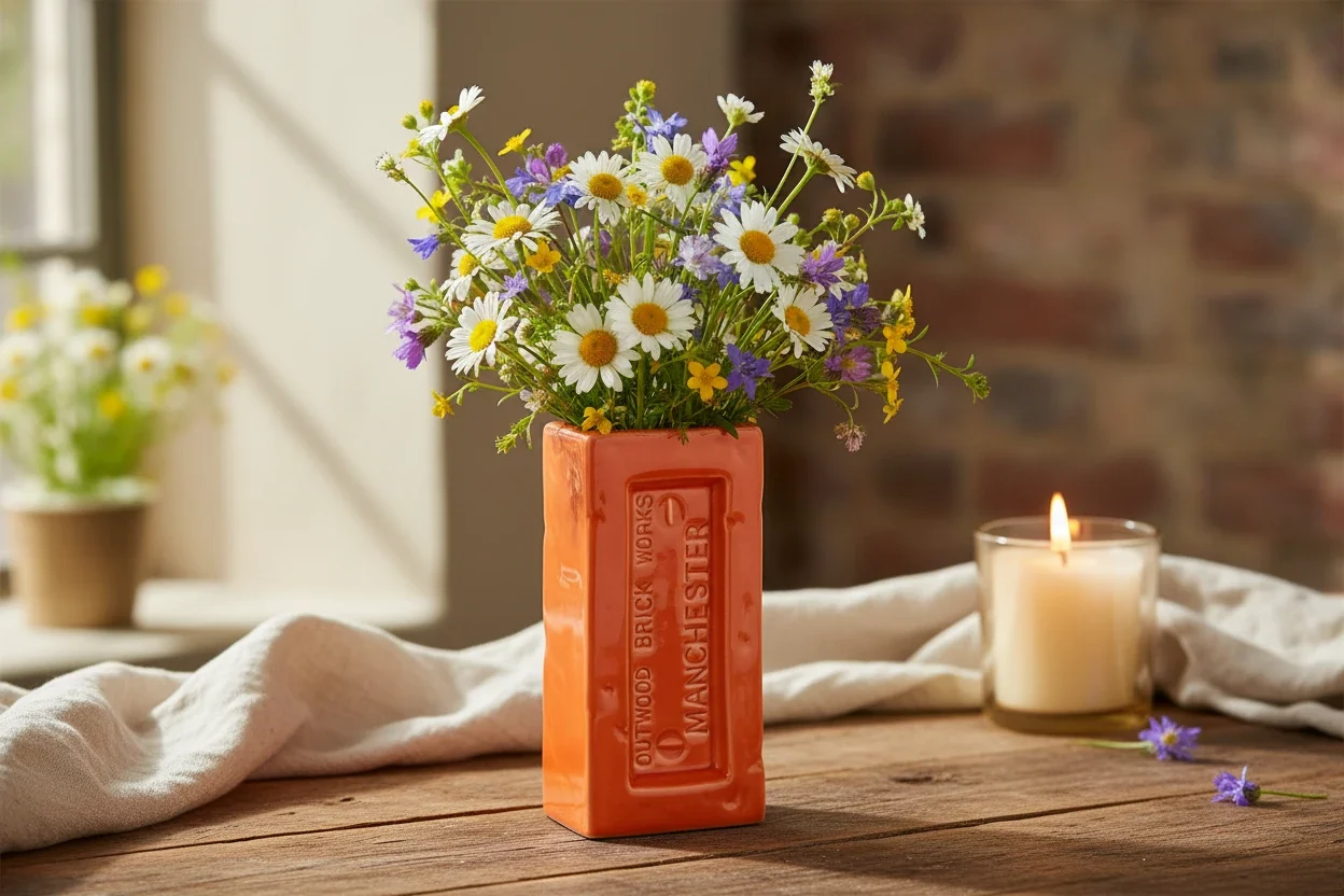 Manchester Brick Vase, Orange - Image 4