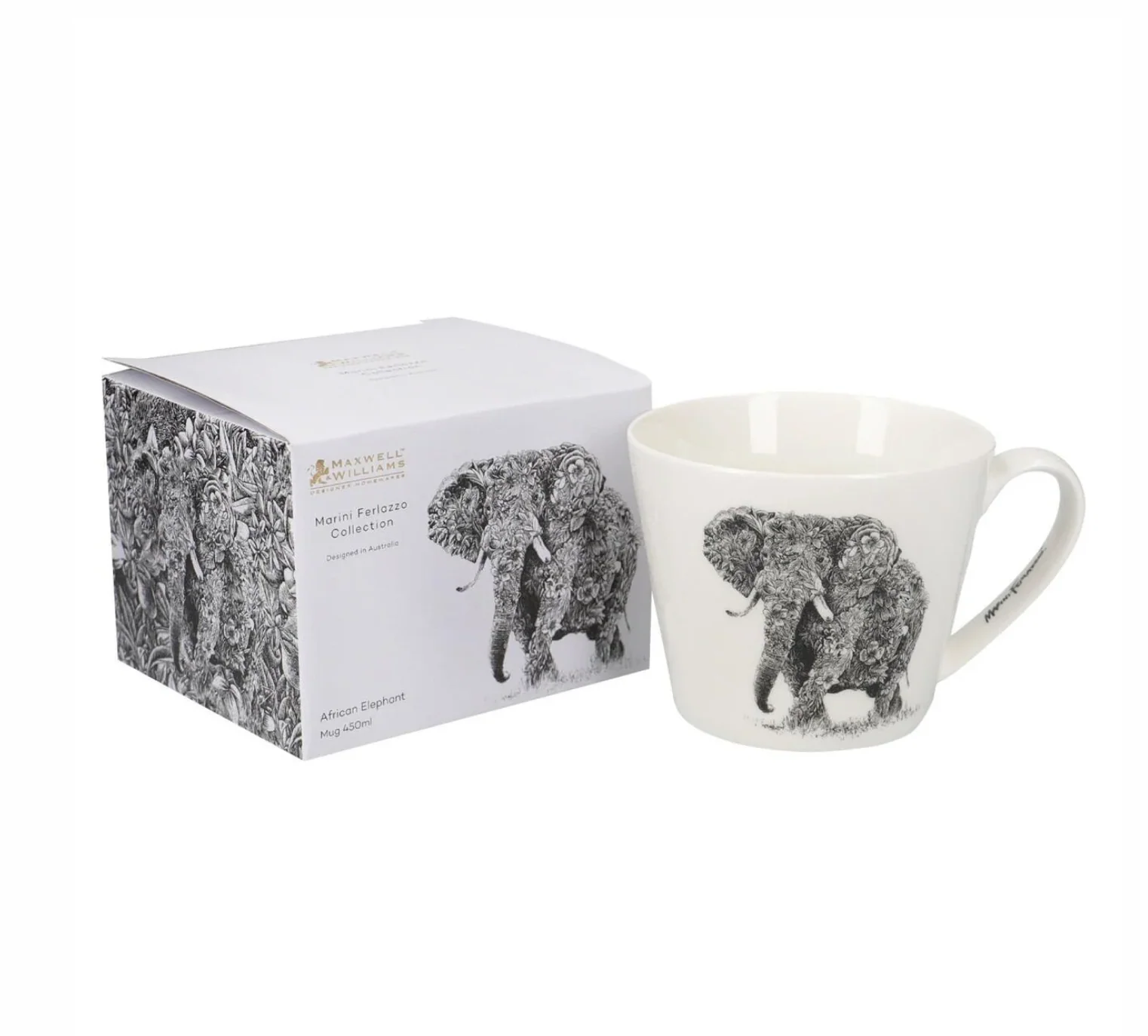 Maxwell & Williams Marini Ferlazzo Wildlife Mug, African Elephant - Image 7