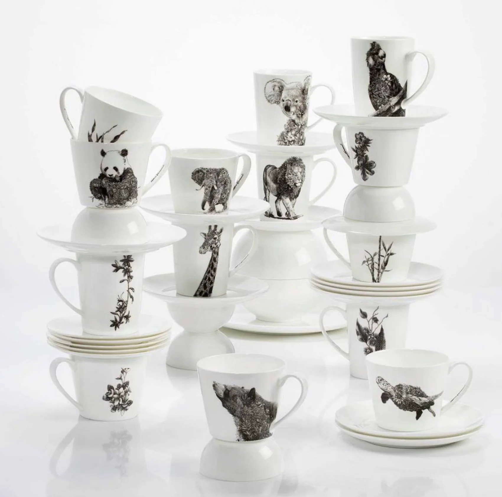 Maxwell & Williams Marini Ferlazzo Wildlife Mug, Asiatic Black Bear - Image 5