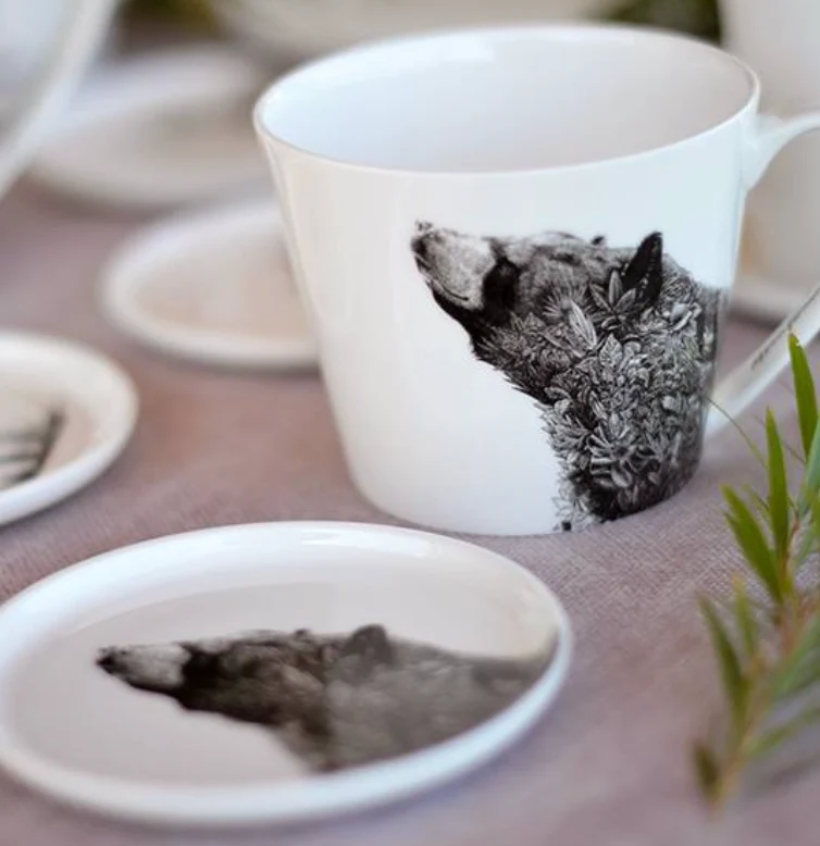 Maxwell & Williams Marini Ferlazzo Wildlife Mug, Asiatic Black Bear - Image 7