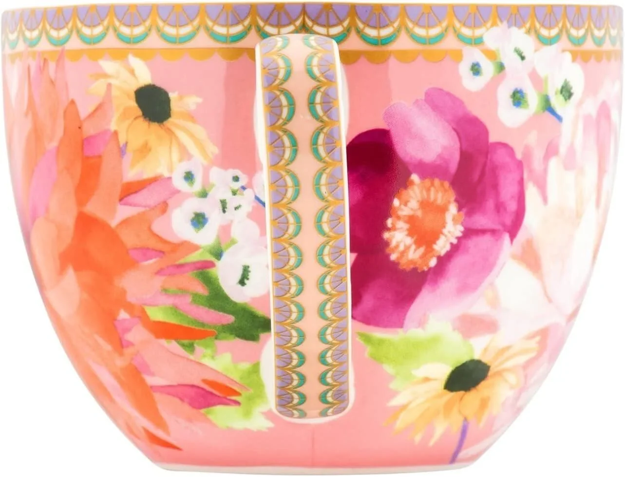 Maxwell & Williams Teas & C’S Dahlia Daze Breakfast Cup & Saucer, Pink - Image 2