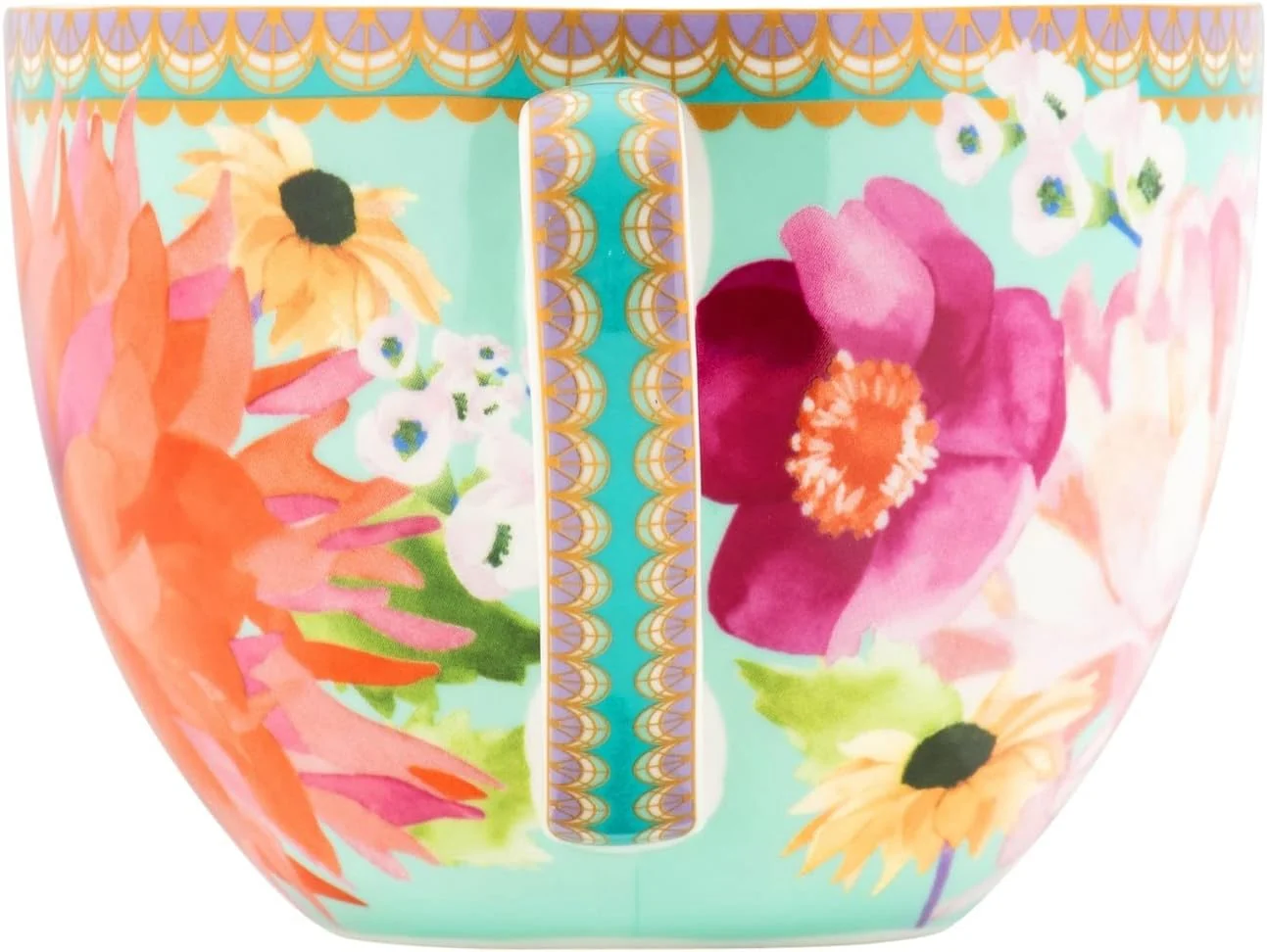 Maxwell & Williams Teas & C’S Dahlia Daze Breakfast Cup & Saucer, Sky - Image 3