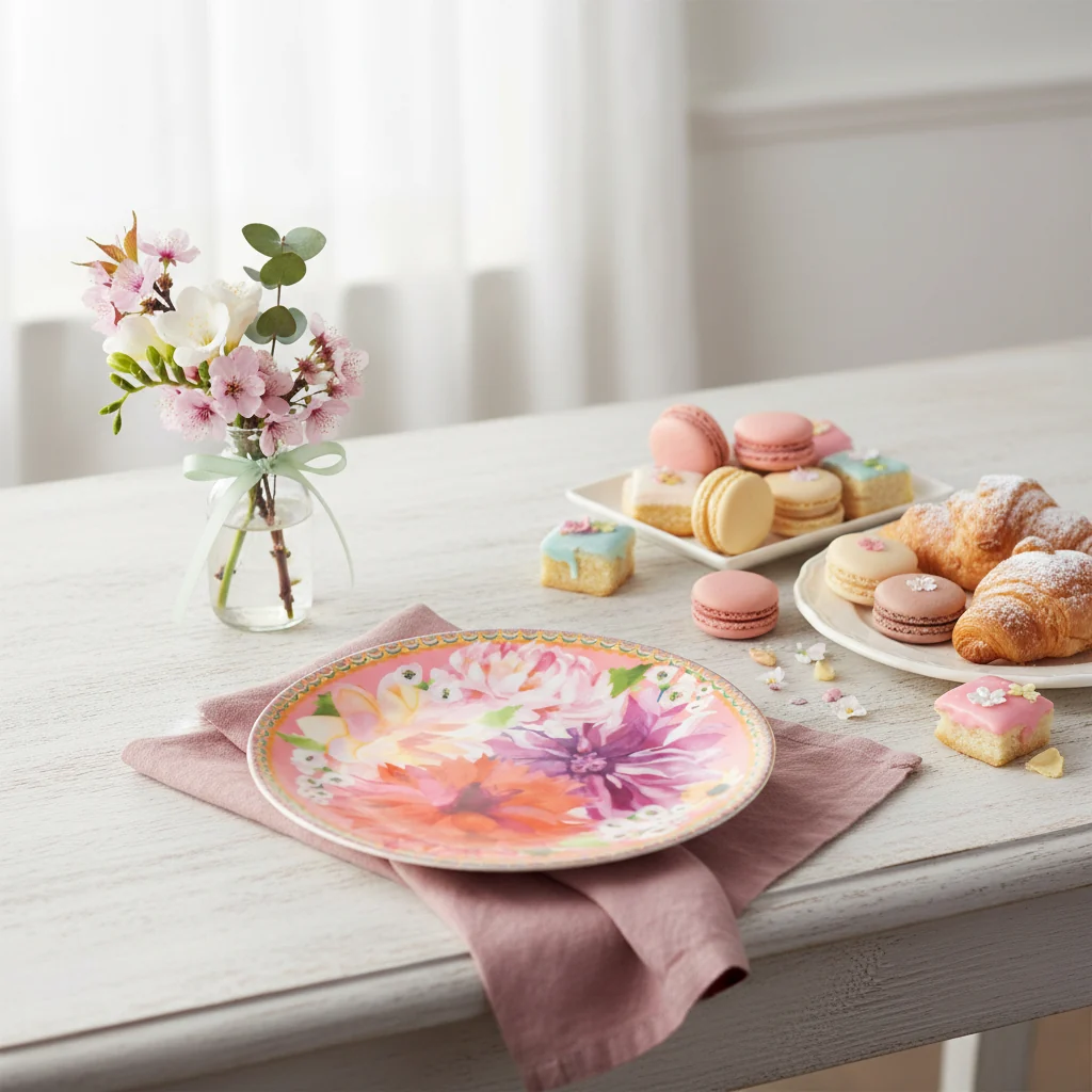 Maxwell & Williams Teas & C’S Dahlia Daze Coupe Side Plate, Pink - Image 3
