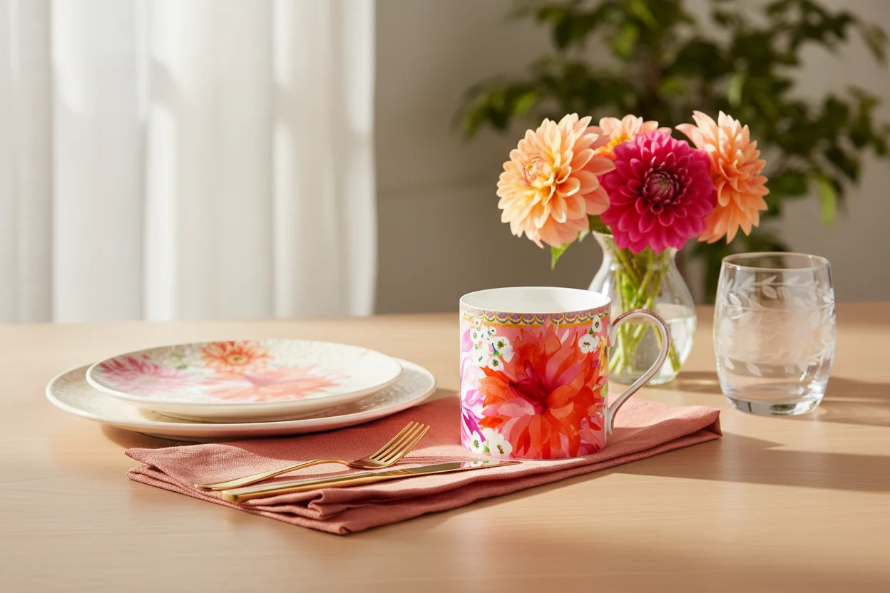 Maxwell & Williams Teas & C’S Dahlia Daze Mug, Pink - Image 2