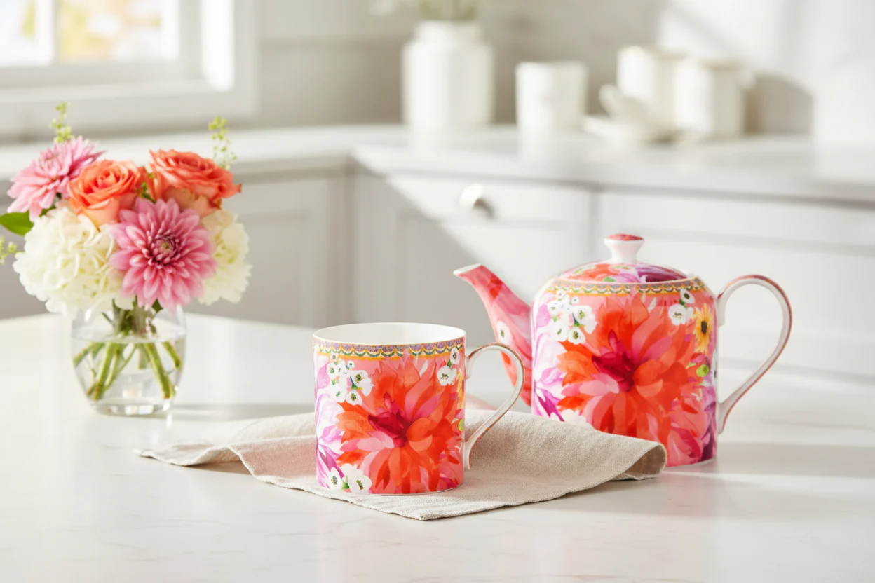 Maxwell & Williams Teas & C’S Dahlia Daze Mug, Pink - Image 3