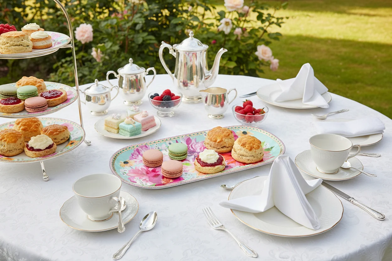 Maxwell & Williams Teas & C’S Dahlia Daze Serving Platter, Sky - Image 2