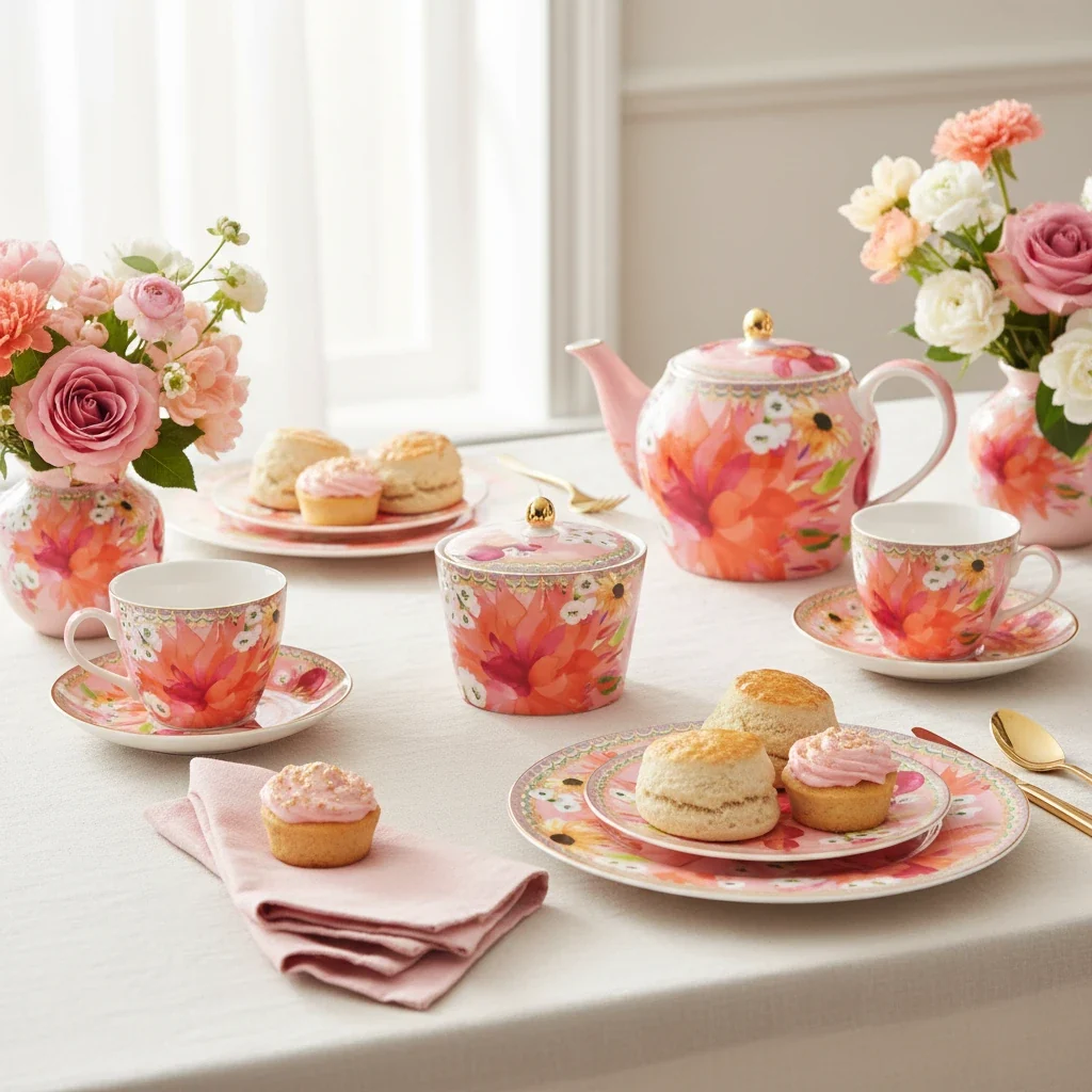 Maxwell & Williams Teas & C’S Dahlia Daze Sugar Bowl, Pink - Image 2