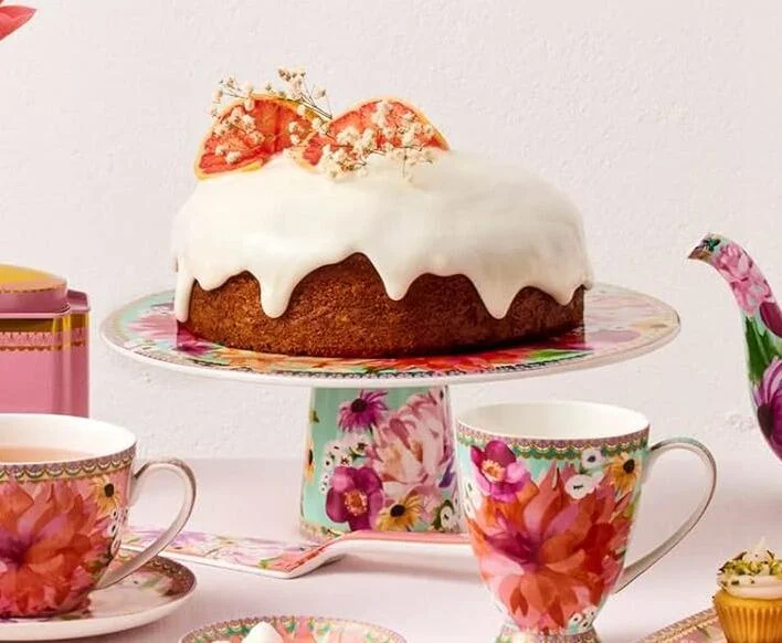 Maxwell & Williams Teas & C's Dahlia Daze Footed Cake Stand, Sky - Image 3