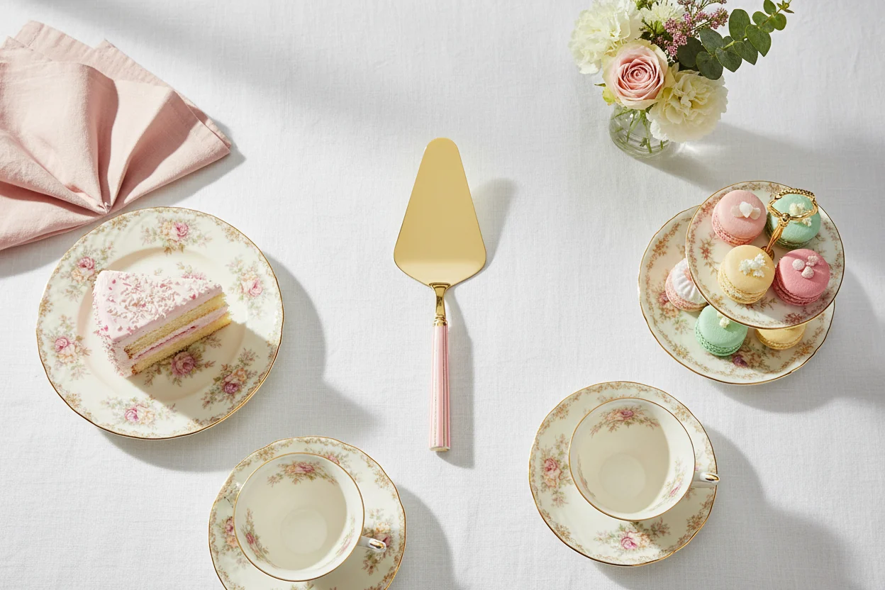 Maxwell & Williams Teas & C's Regency Cake Server, Pink - Image 2