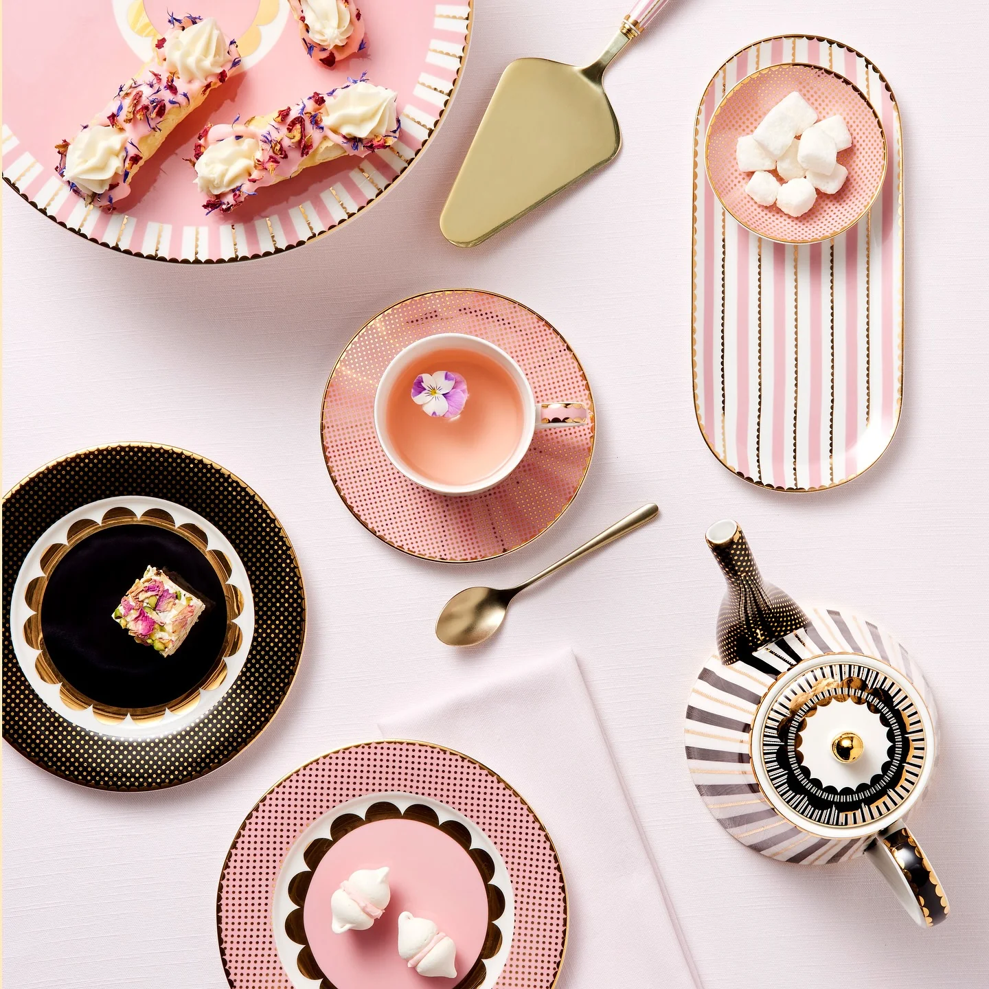 Maxwell & Williams Teas & C's Regency Platter & Dish Set, Pink - Image 3