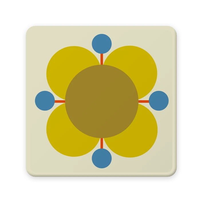 Orla Kiely Atomic Flower Coasters (Set Of 6 ) - Image 6