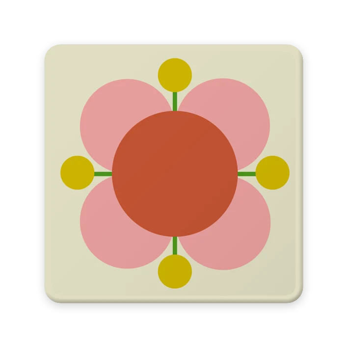 Orla Kiely Atomic Flower Coasters (Set Of 6 ) - Image 7