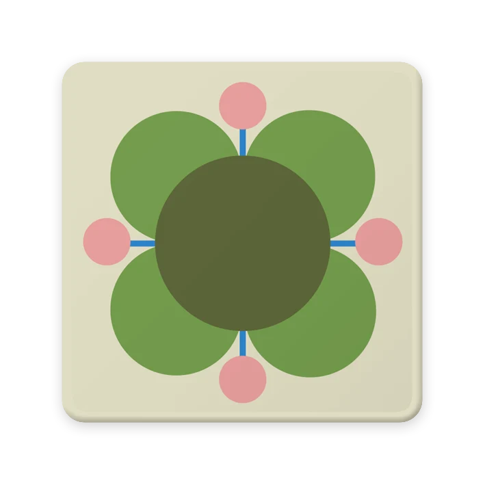 Orla Kiely Atomic Flower Coasters (Set Of 6 ) - Image 8