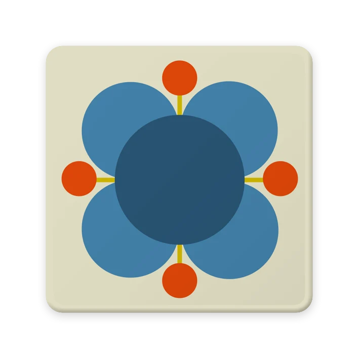 Orla Kiely Atomic Flower Coasters (Set Of 6 ) - Image 9