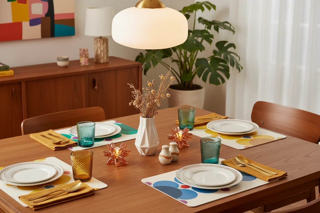 Orla Kiely Atomic Flower Placemats (Set Of 6 ) - Image 3