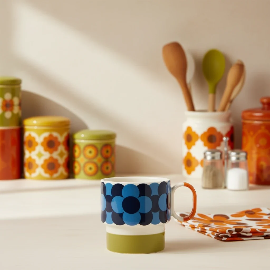 Orla Kiely Retro Stripe Stacking Mug - Image 2