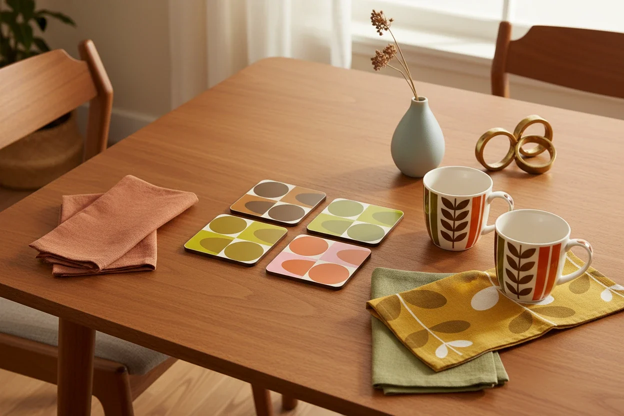 Orla Kiely Spot Square Oval Coasters (Set Of 4 ) - Image 3
