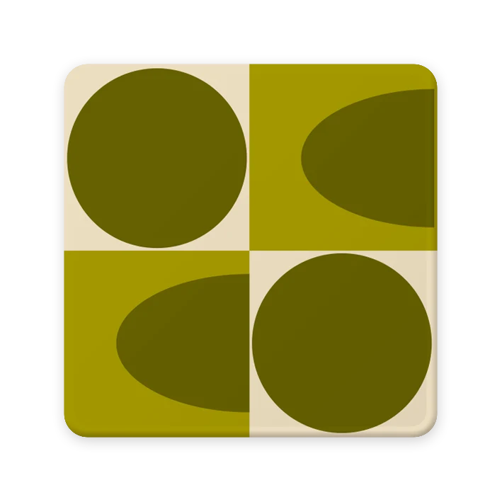 Orla Kiely Spot Square Oval Coasters (Set Of 4 ) - Image 4
