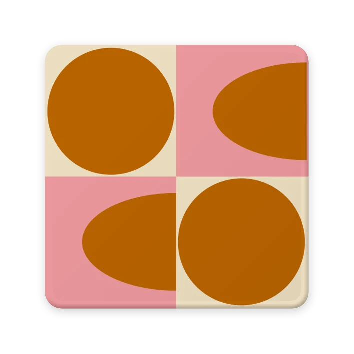 Orla Kiely Spot Square Oval Coasters (Set Of 4 ) - Image 5