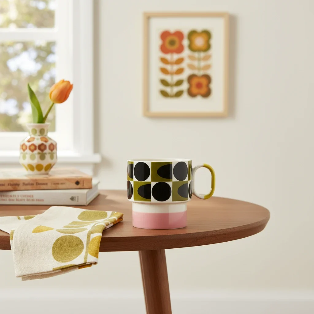 Orla Kiely Spot Square Oval Stripe Stacking Mug - Image 2