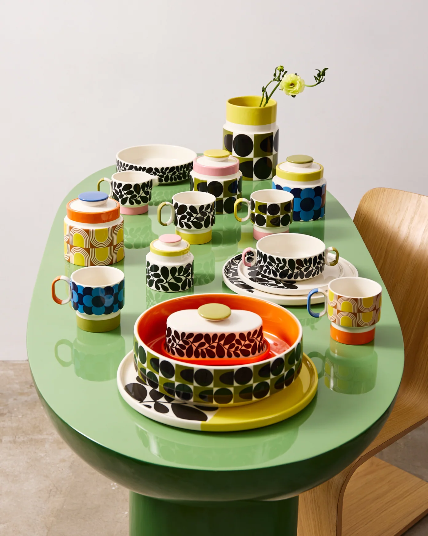 Orla Kiely Spot Square Oval Stripe Stacking Mug - Image 4