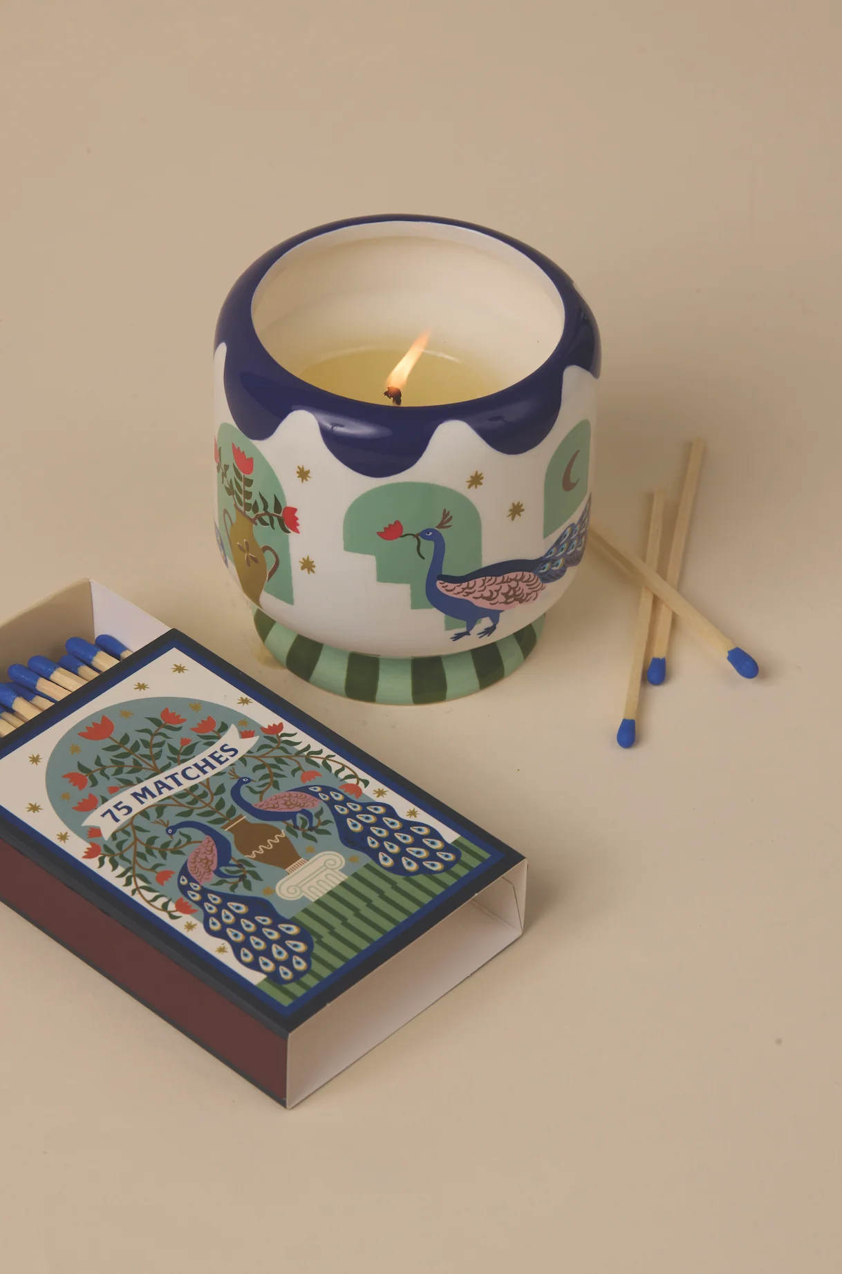 Paddywax A Dopo Luxury Matches, Peacock - Image 3
